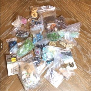 2lb+ Mixed Beads Lot for Jewelry Making Crafts Assorted Styles Colors Shapes